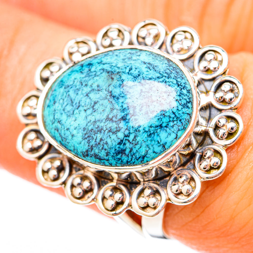Tibetan Turquoise Rings handcrafted by Anasilvercos - RING118104