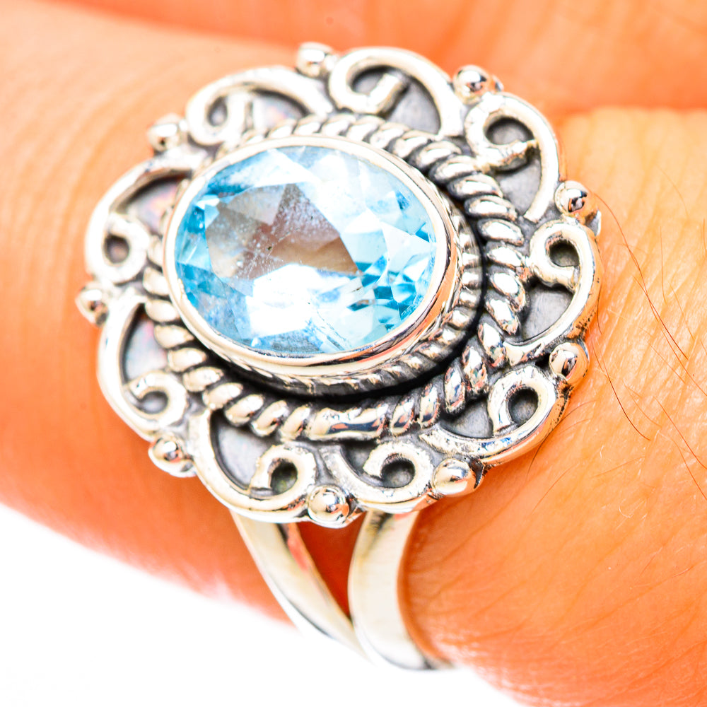 Blue Topaz Rings handcrafted by Anasilvercos - RING118108