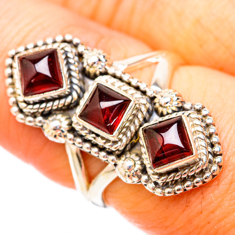Garnet Rings handcrafted by Anasilvercos - RING118121