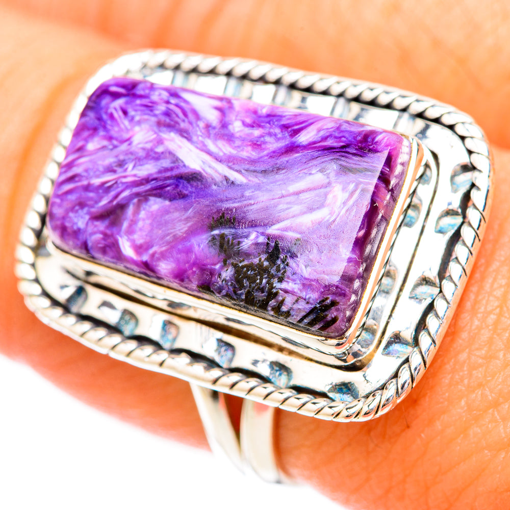 Charoite Rings handcrafted by Anasilvercos - RING118122