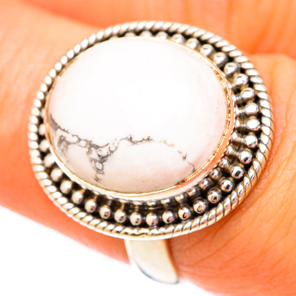 Howlite Rings handcrafted by Anasilvercos - RING118125