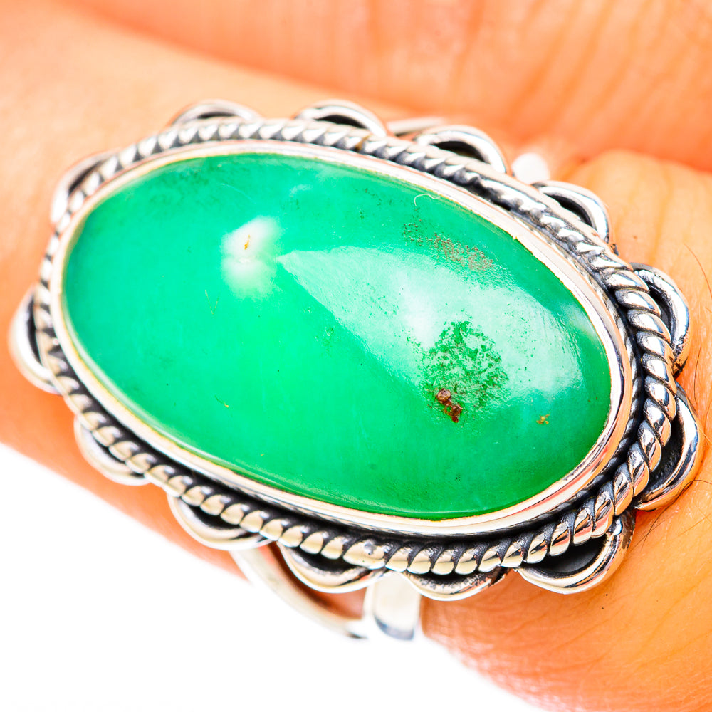 Chrysoprase Rings handcrafted by Anasilvercos - RING118138