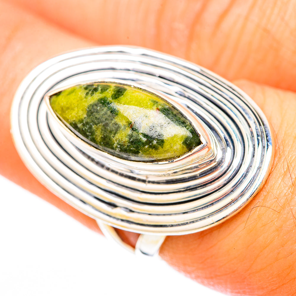 Serpentine Stone Rings handcrafted by Anasilvercos - RING118141