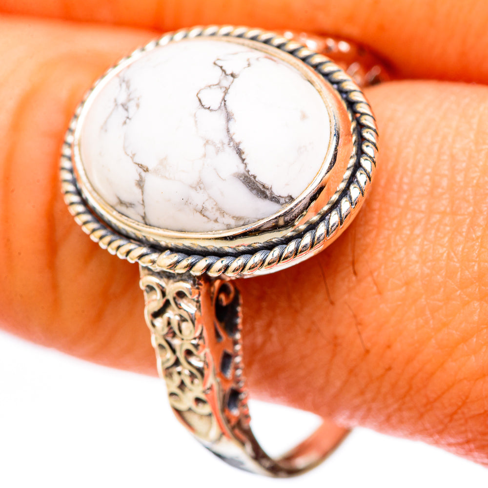Howlite Rings handcrafted by Anasilvercos - RING118154