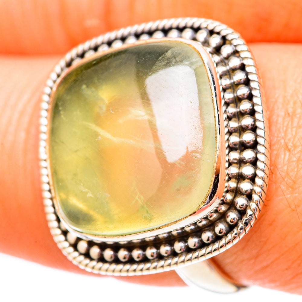 Prehnite Rings handcrafted by Anasilvercos - RING118166