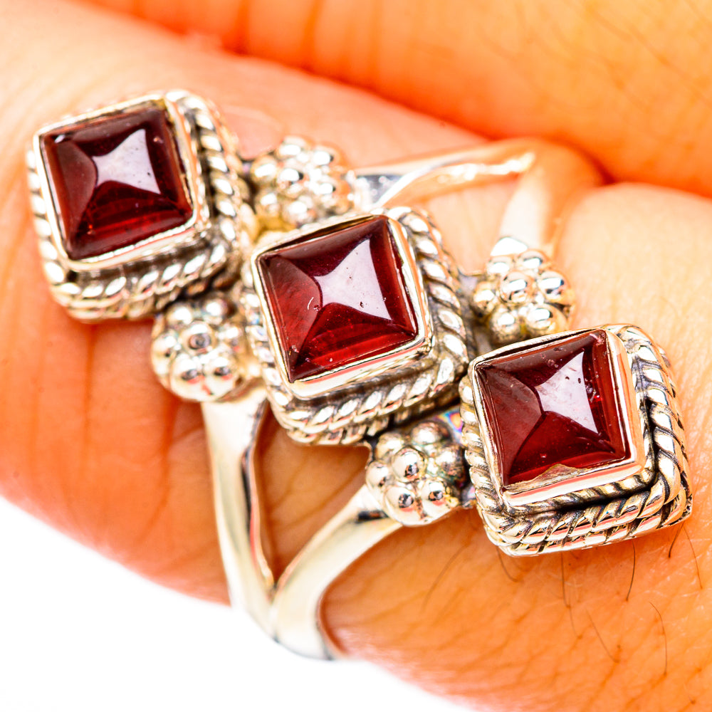 Garnet Rings handcrafted by Anasilvercos - RING118194
