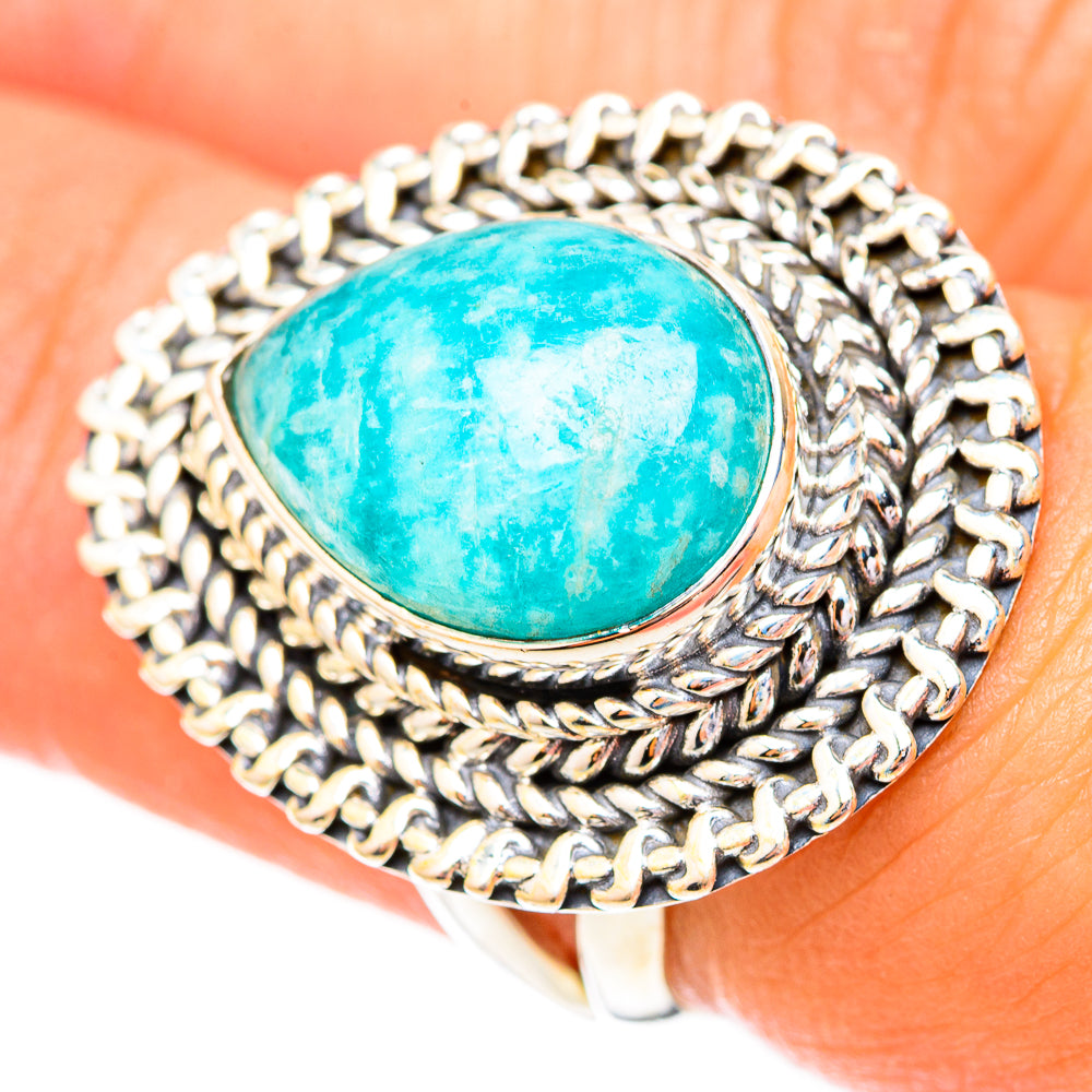 Amazonite Rings handcrafted by Anasilvercos - RING118198