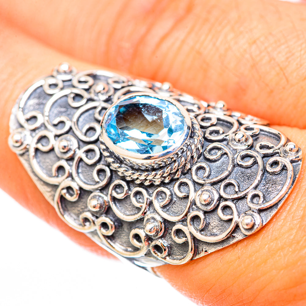 Blue Topaz Rings handcrafted by Anasilvercos - RING118200