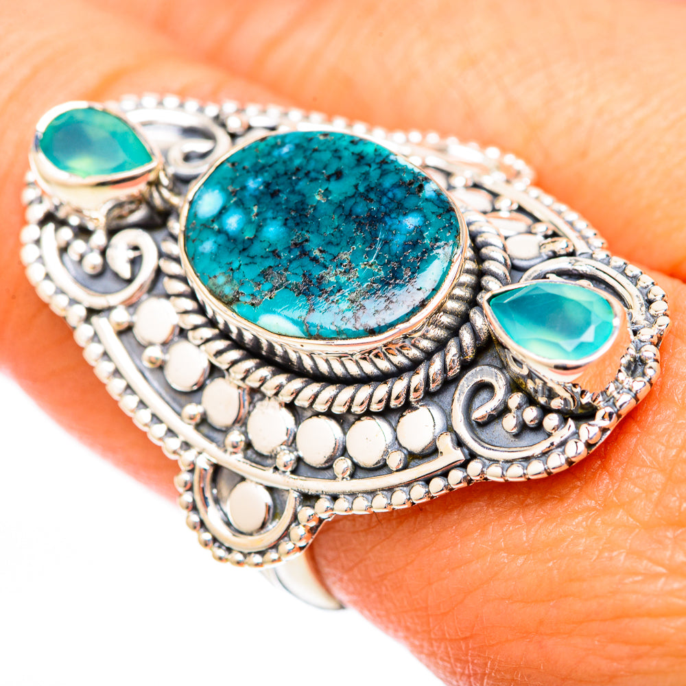 Tibetan Turquoise Rings handcrafted by Anasilvercos - RING118201
