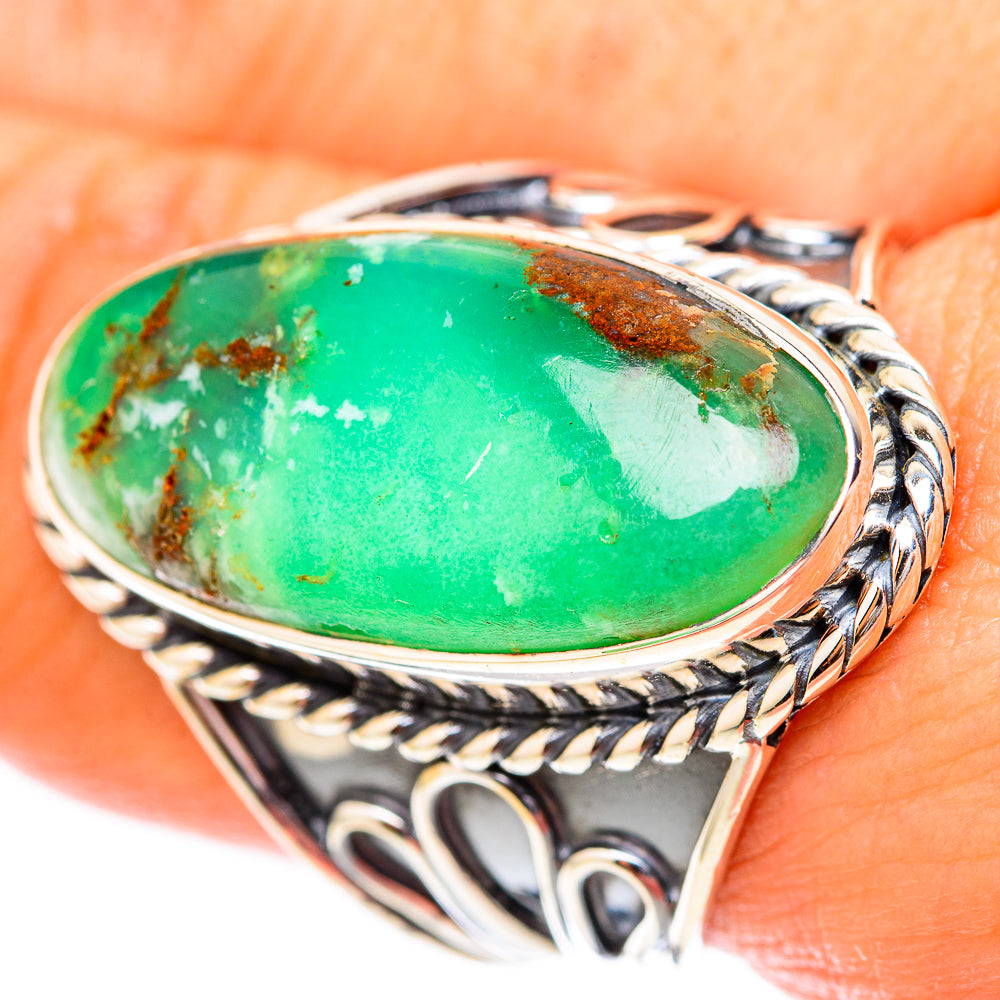 Chrysoprase Rings handcrafted by Anasilvercos - RING118207