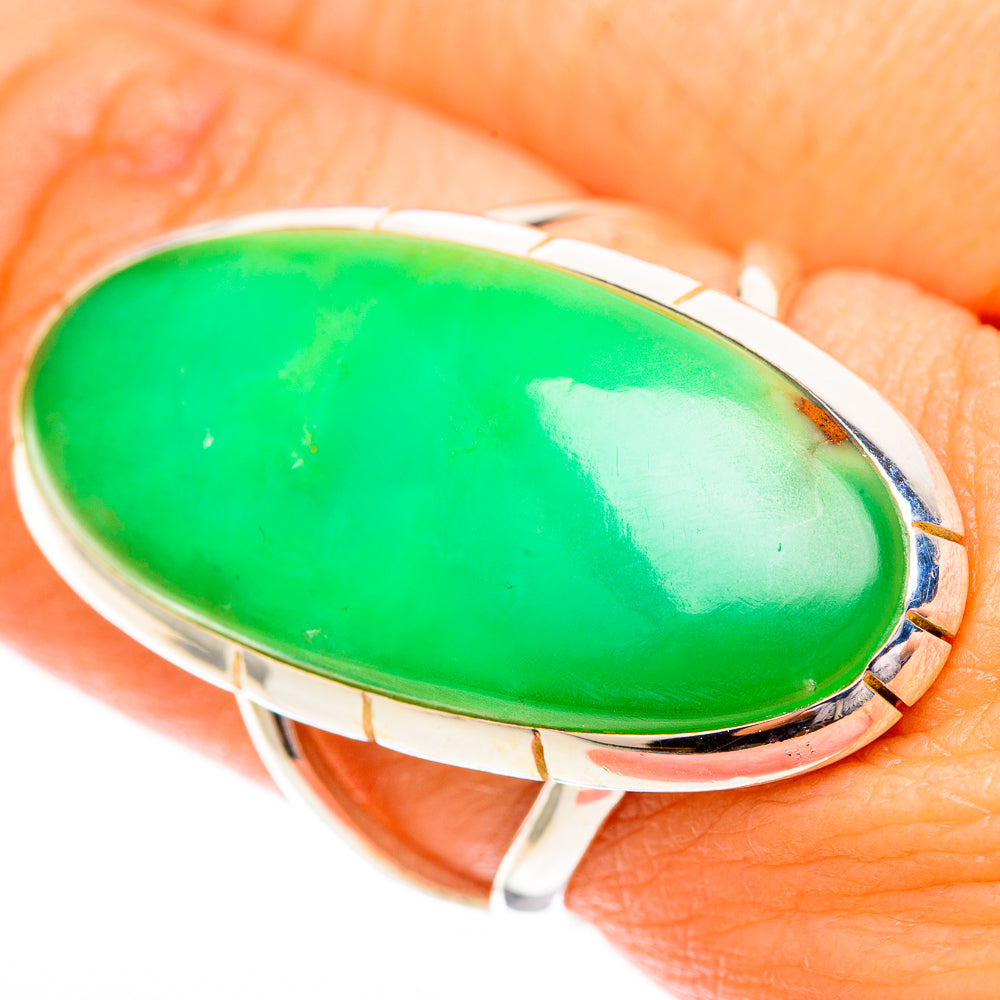 Chrysoprase Rings handcrafted by Anasilvercos - RING118209