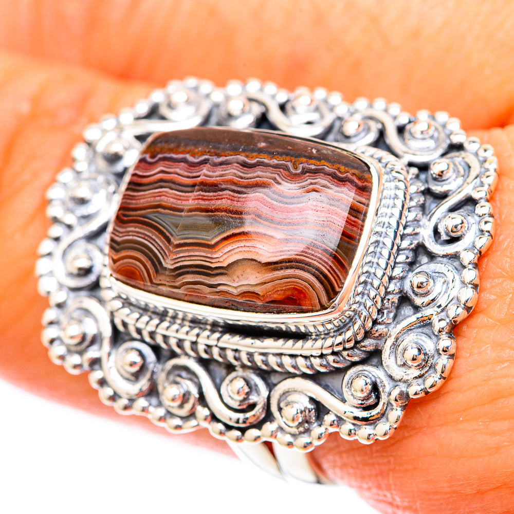 Crazy Lace Agate Rings handcrafted by Anasilvercos - RING118214