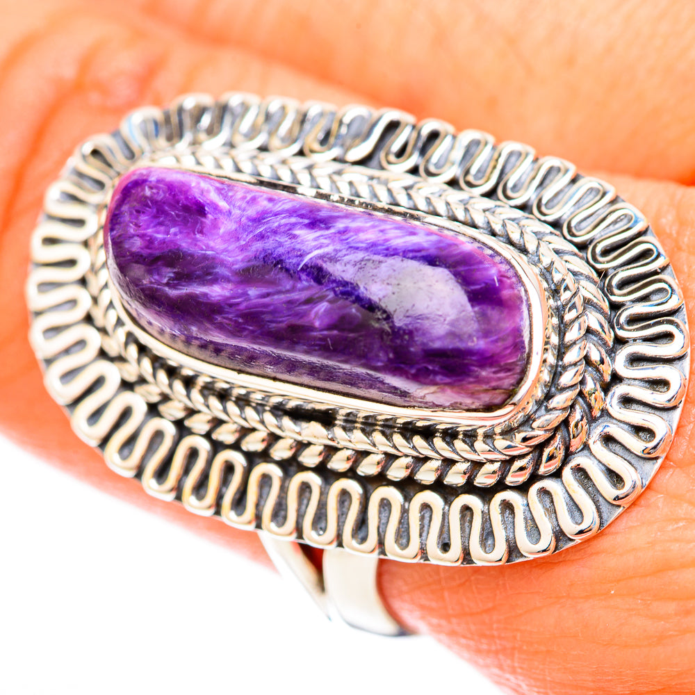 Charoite Rings handcrafted by Anasilvercos - RING118217