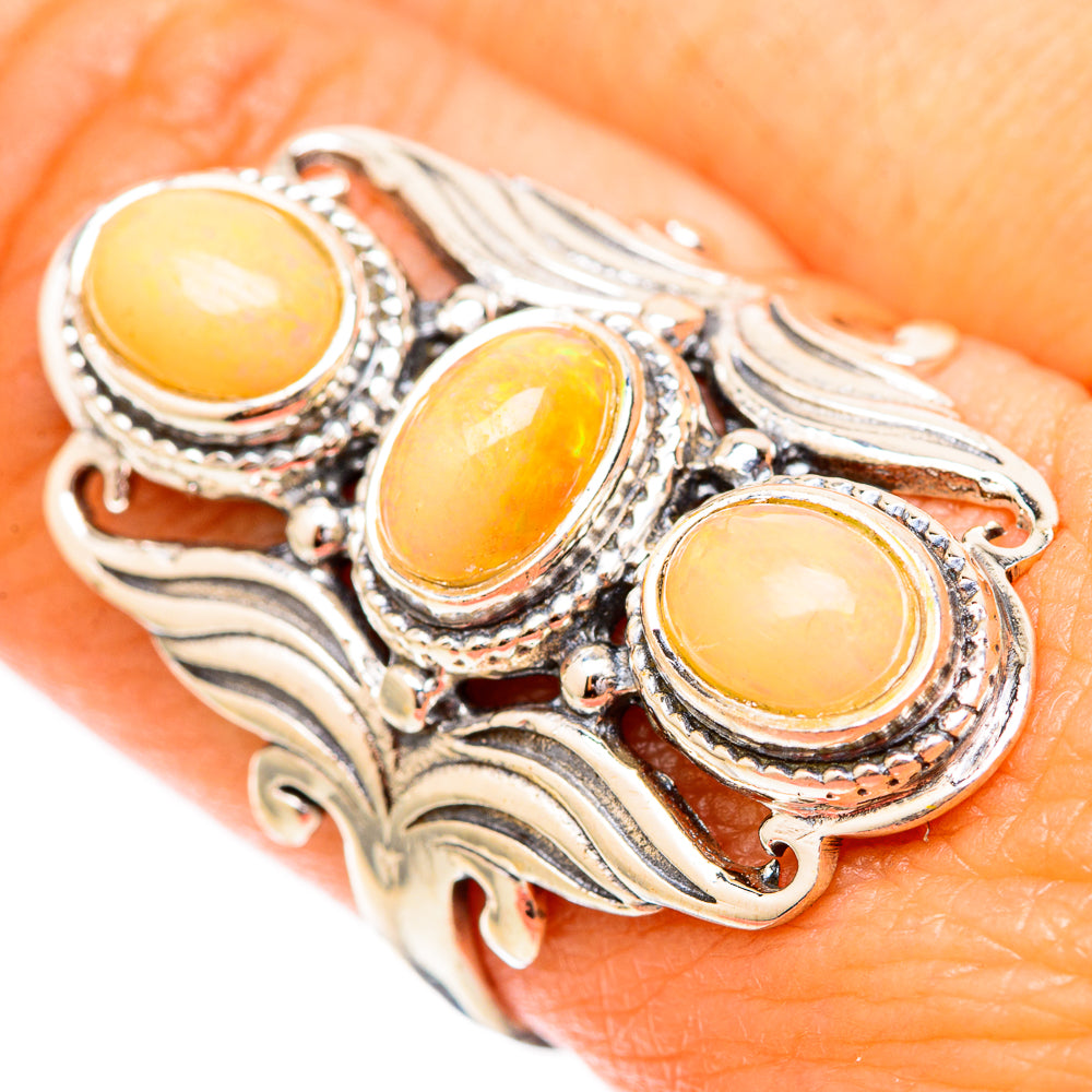 Ethiopian Opal Rings handcrafted by Anasilvercos - RING118234