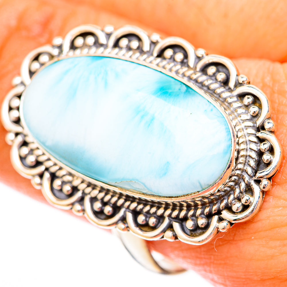 Larimar Rings handcrafted by Anasilvercos - RING118241