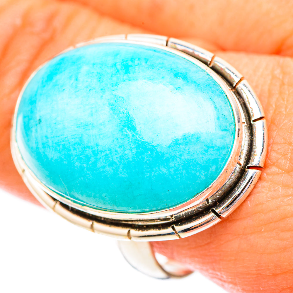 Peruvian Amazonite Rings handcrafted by Anasilvercos - RING118243