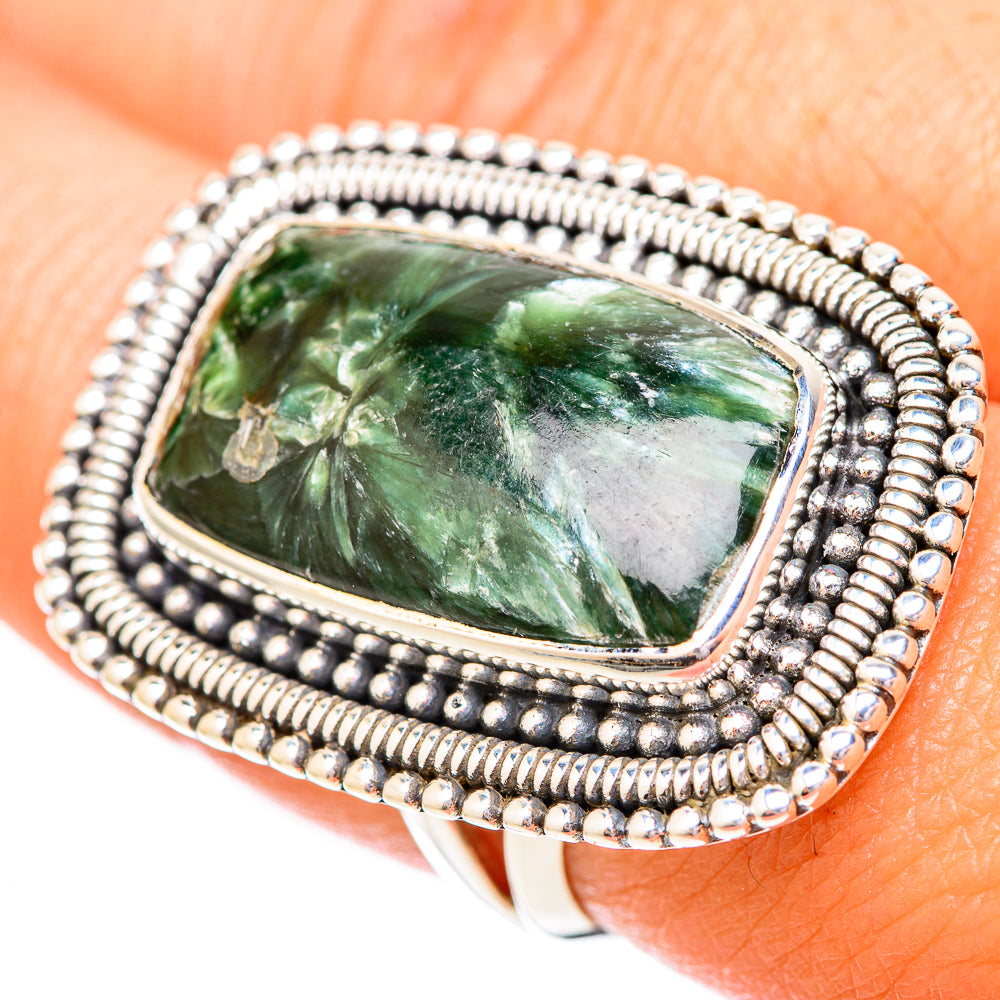 Seraphinite Rings handcrafted by Anasilvercos - RING118247