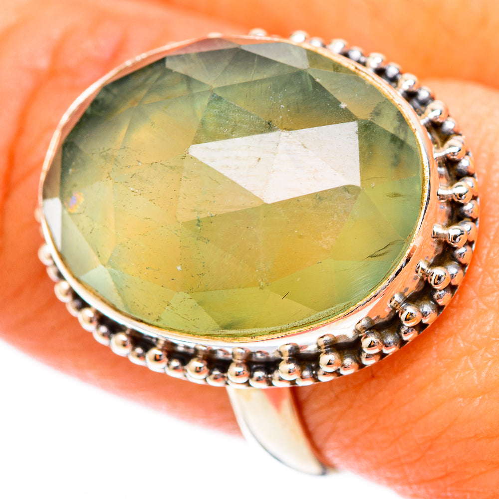 Prehnite Rings handcrafted by Anasilvercos - RING118248