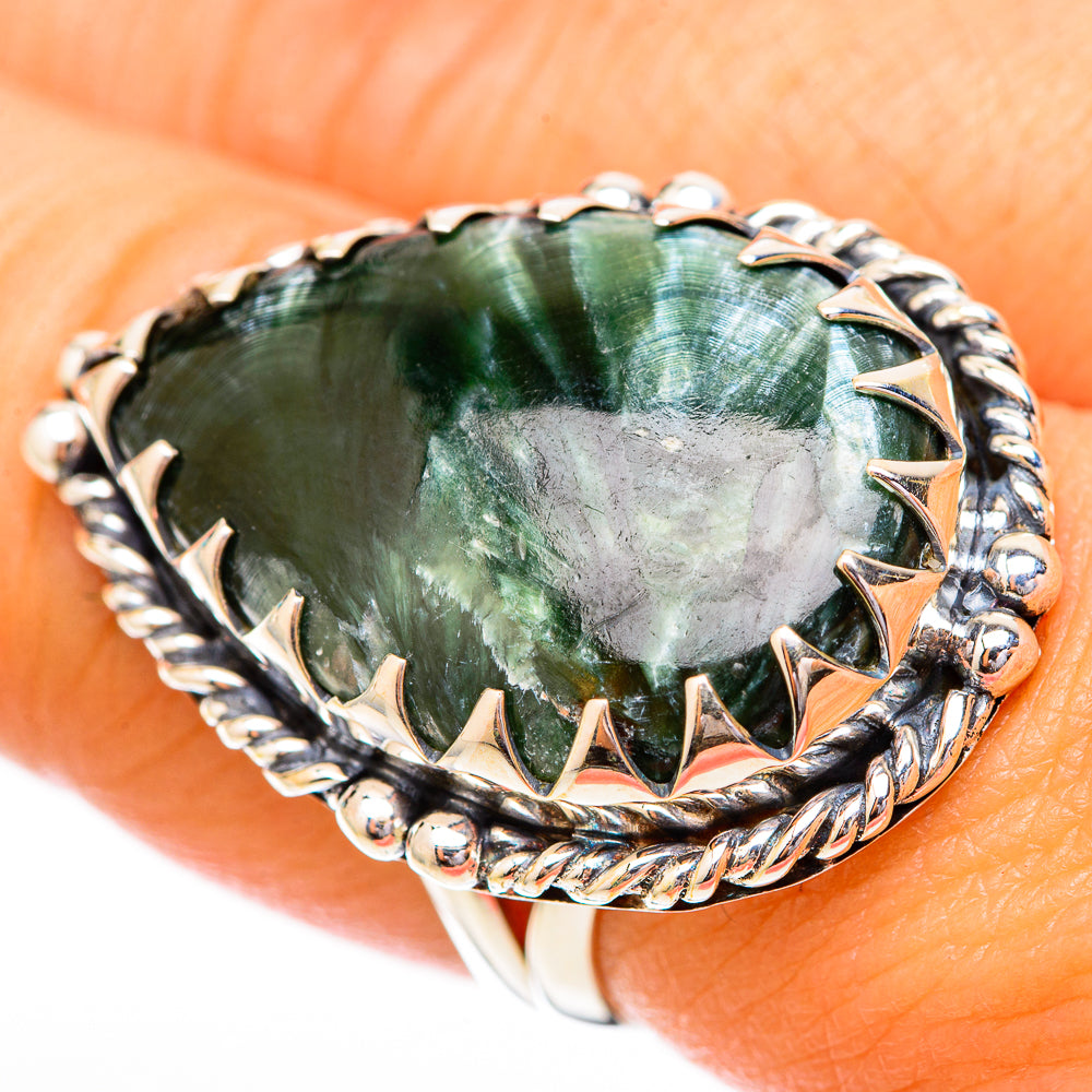 Seraphinite Rings handcrafted by Anasilvercos - RING118251