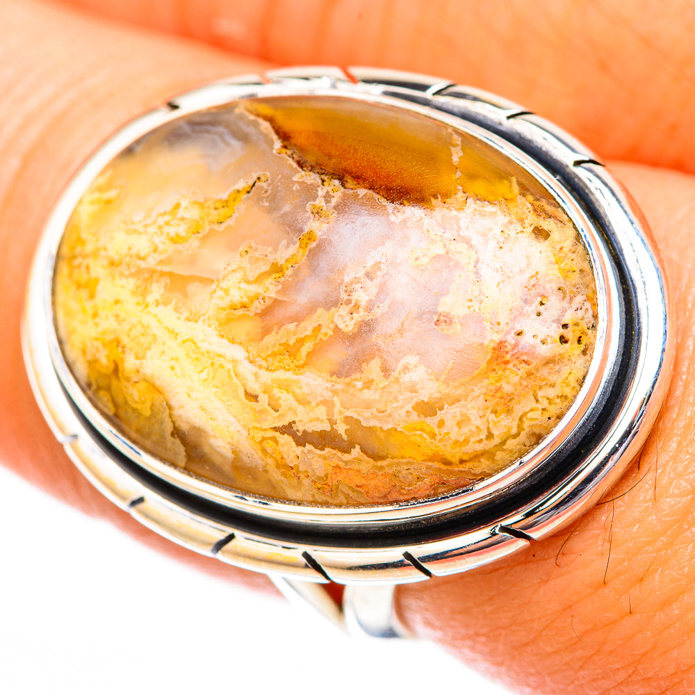 Plume Agate Rings handcrafted by Anasilvercos - RING118252
