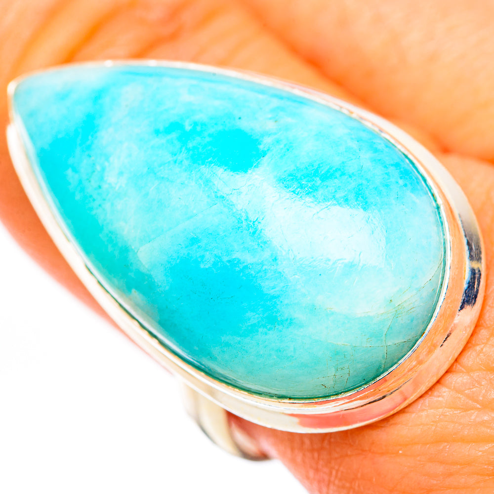 Peruvian Amazonite Rings handcrafted by Anasilvercos - RING118272