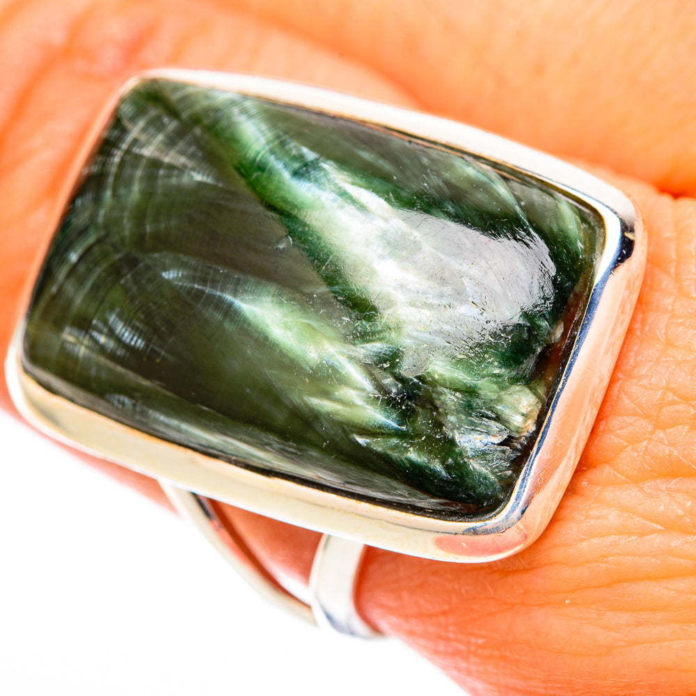 Seraphinite Rings handcrafted by Anasilvercos - RING118276
