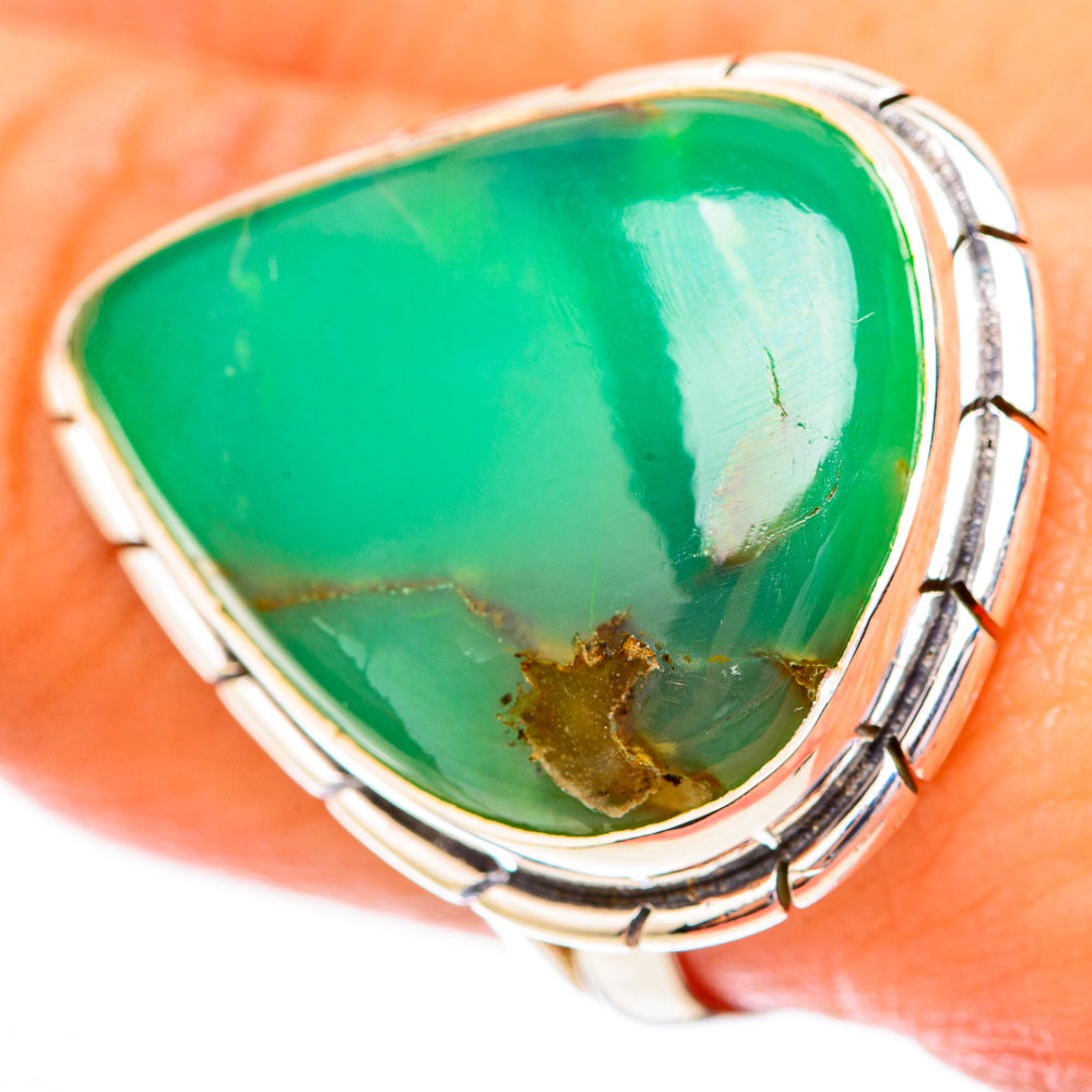 Chrysoprase Rings handcrafted by Anasilvercos - RING118279
