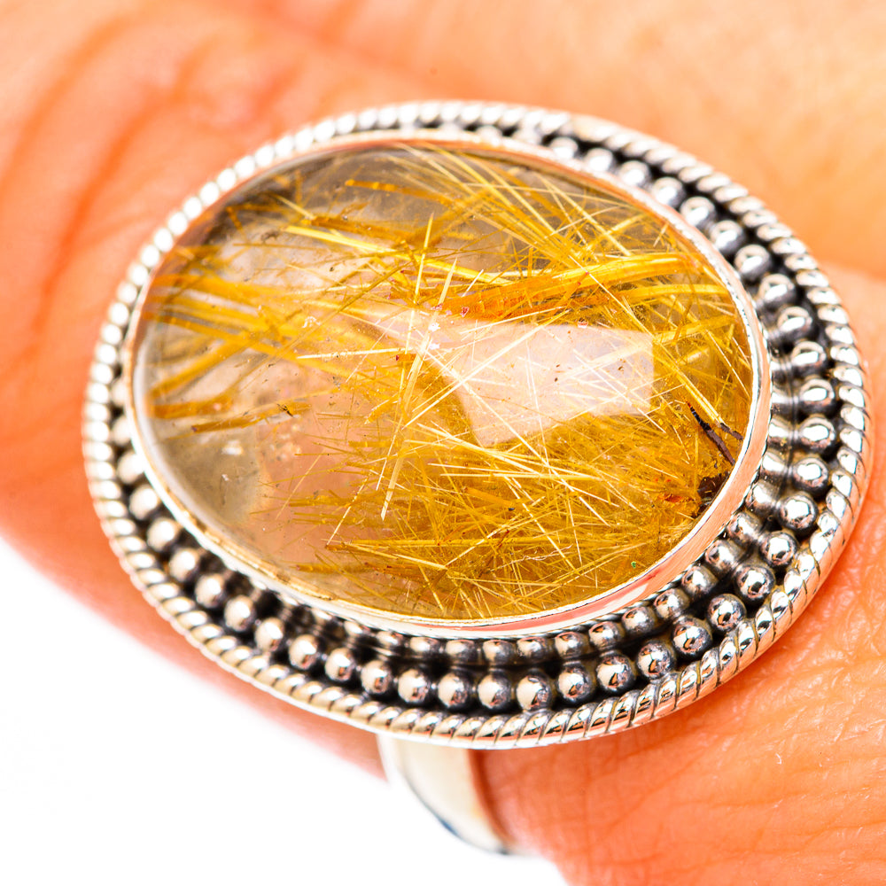 Rutilated Quartz Rings handcrafted by Anasilvercos - RING118298