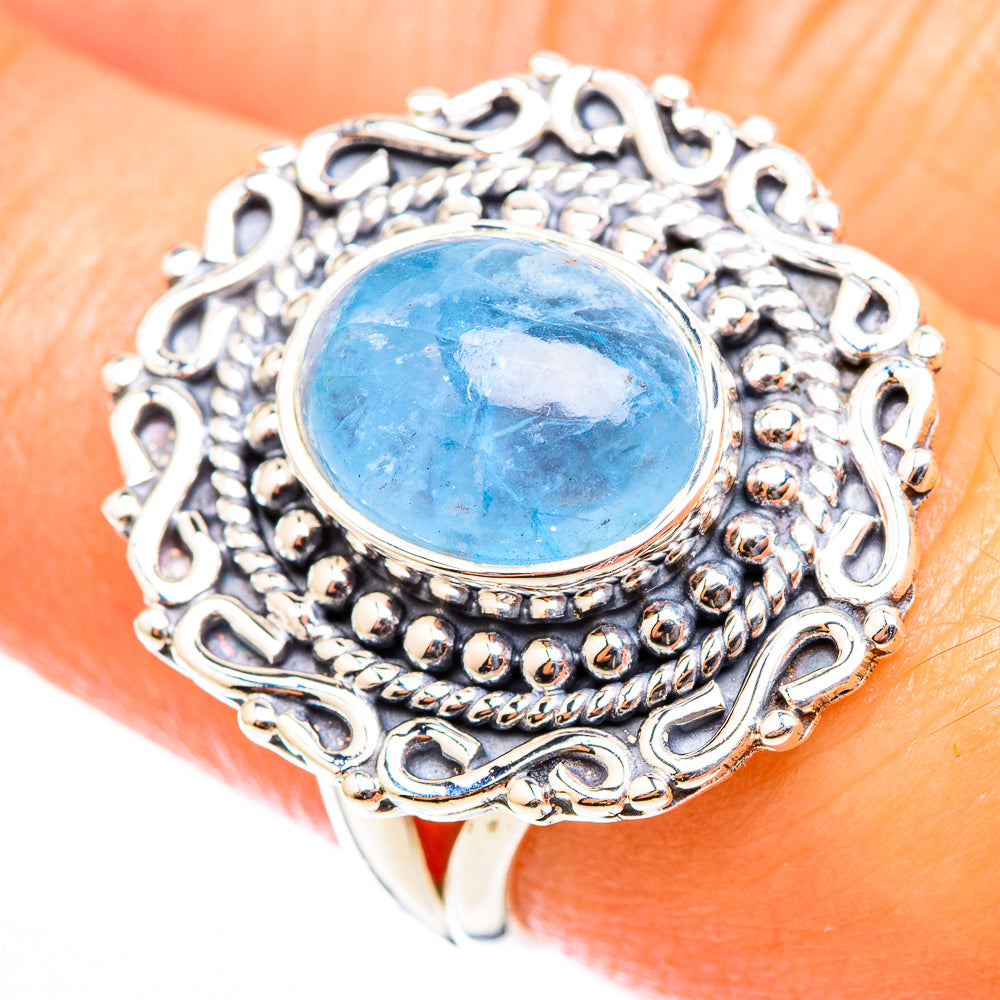 Aquamarine Rings handcrafted by Anasilvercos - RING118309