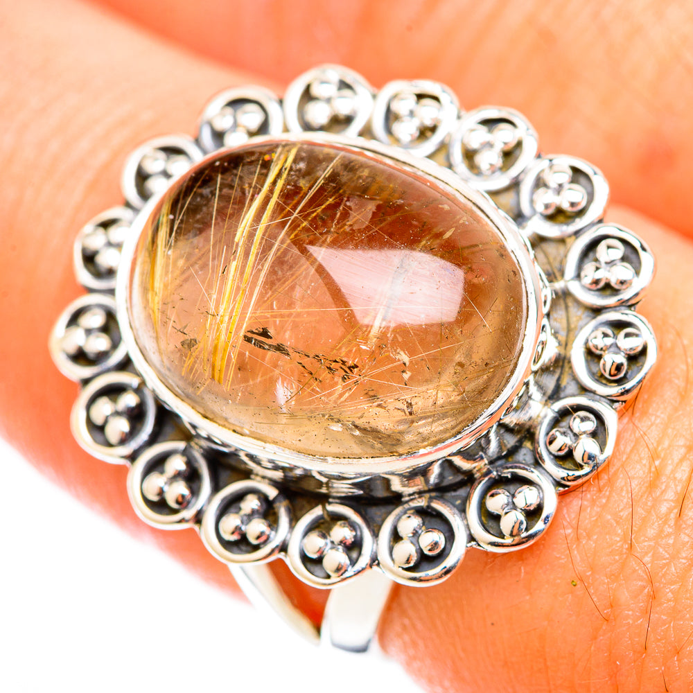 Rutilated Quartz Rings handcrafted by Anasilvercos - RING118322
