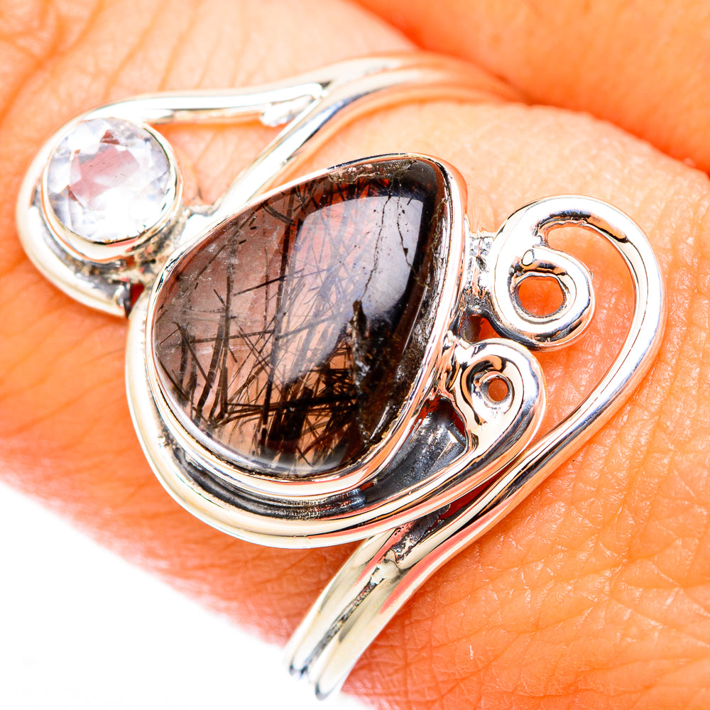 Tourmalinated Quartz Rings handcrafted by Anasilvercos - RING118324