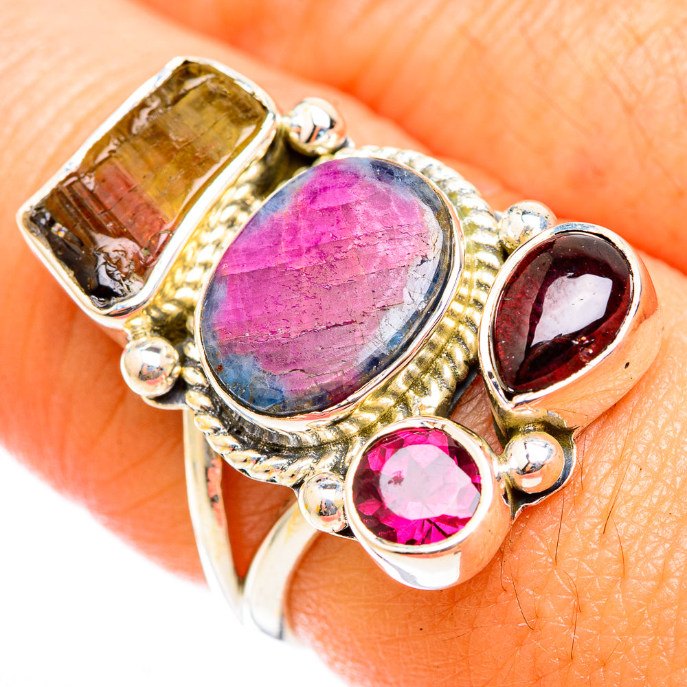 Ruby Fuchsite Rings handcrafted by Anasilvercos - RING118330