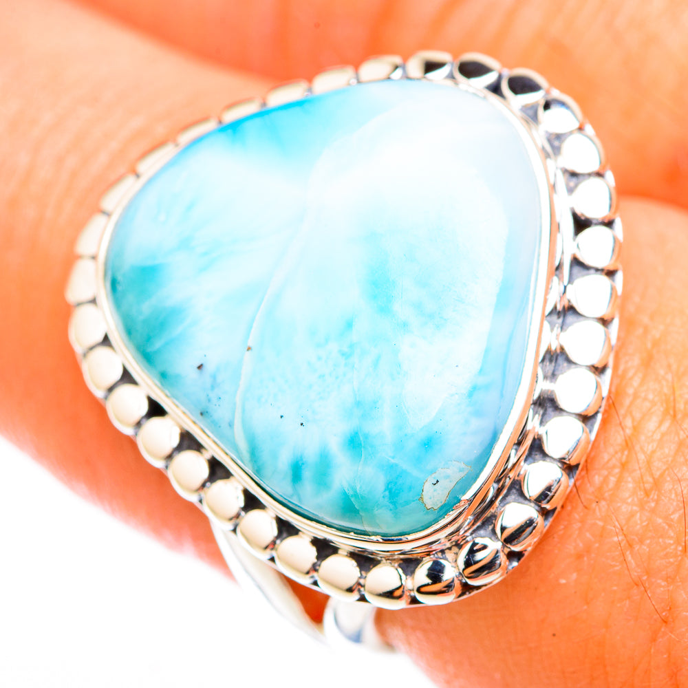 Larimar Rings handcrafted by Anasilvercos - RING118332