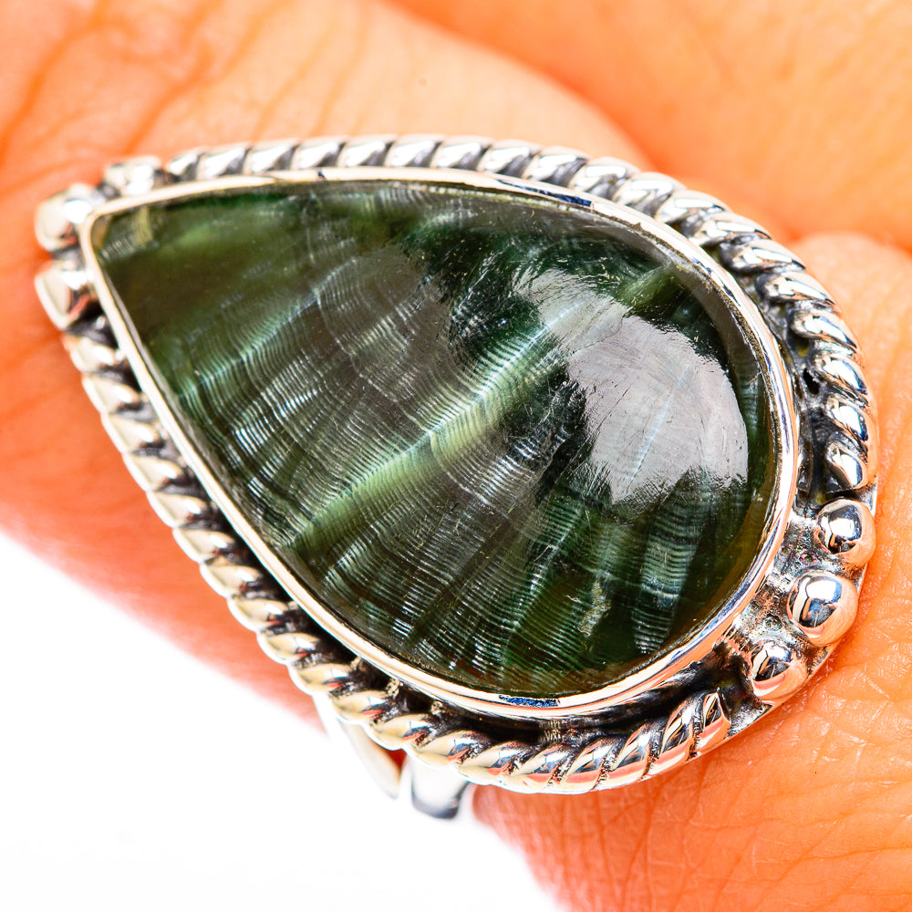 Seraphinite Rings handcrafted by Anasilvercos - RING118337