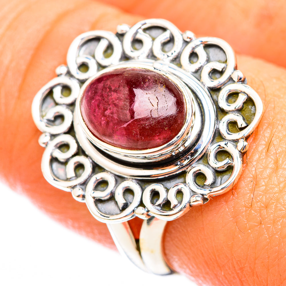Pink Tourmaline Rings handcrafted by Anasilvercos - RING118342