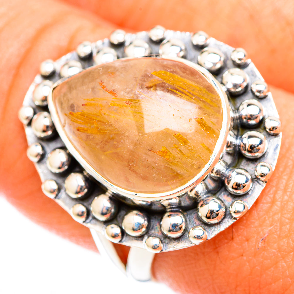 Rutilated Quartz Rings handcrafted by Anasilvercos - RING118347