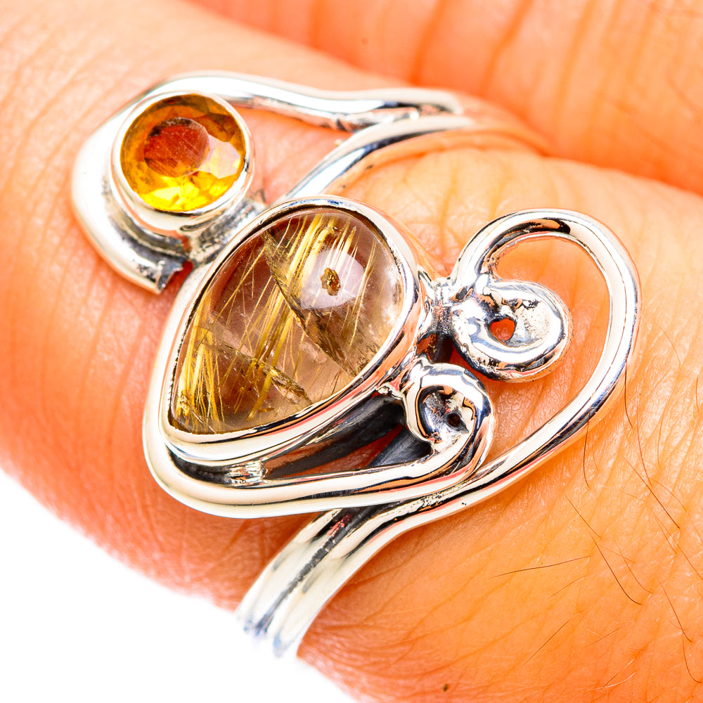 Rutilated Quartz Rings handcrafted by Anasilvercos - RING118348