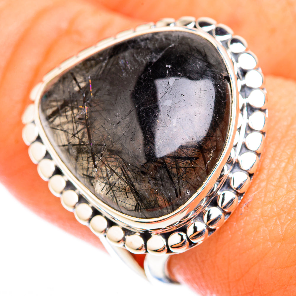 Tourmalinated Quartz Rings handcrafted by Anasilvercos - RING118349