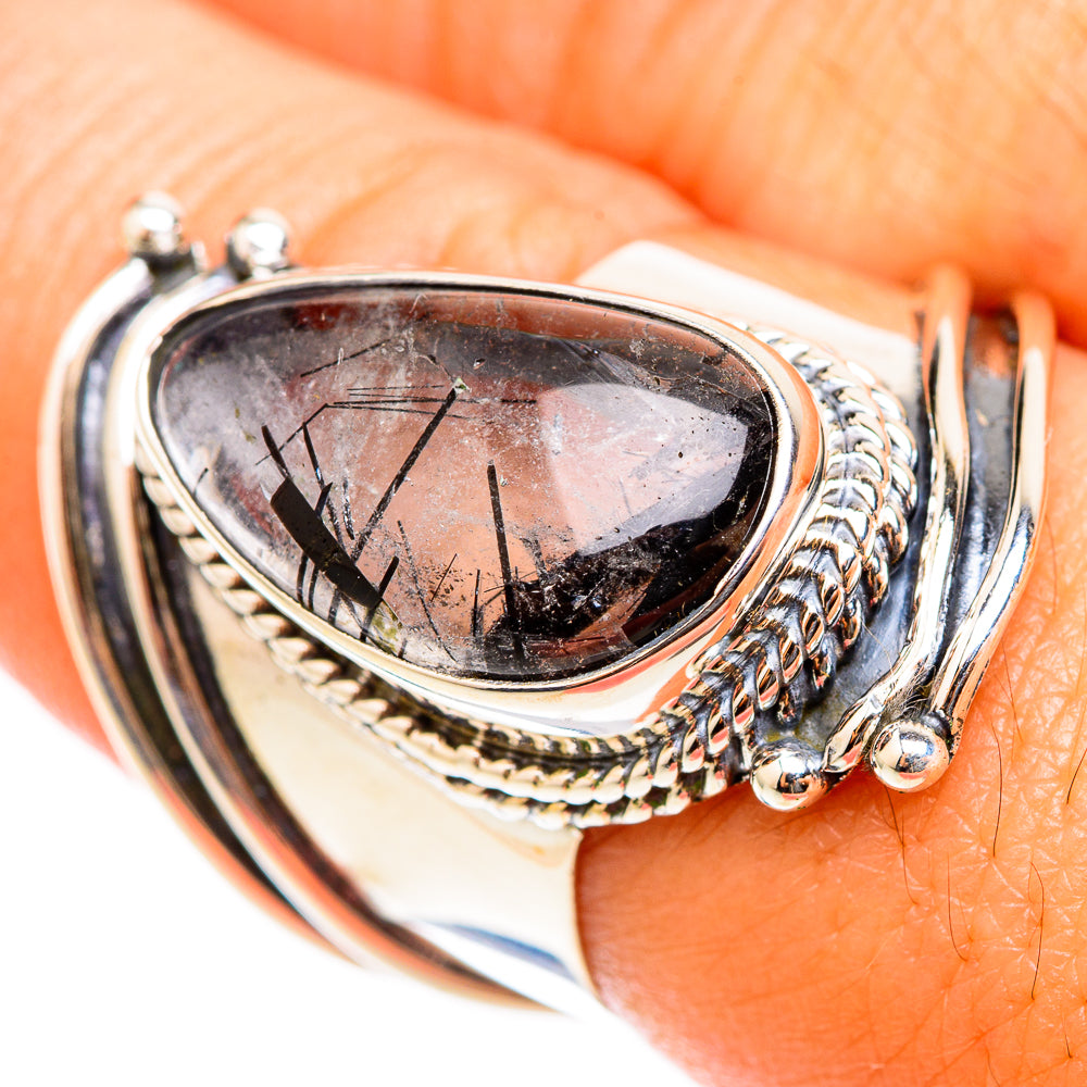Tourmalinated Quartz Rings handcrafted by Anasilvercos - RING118350
