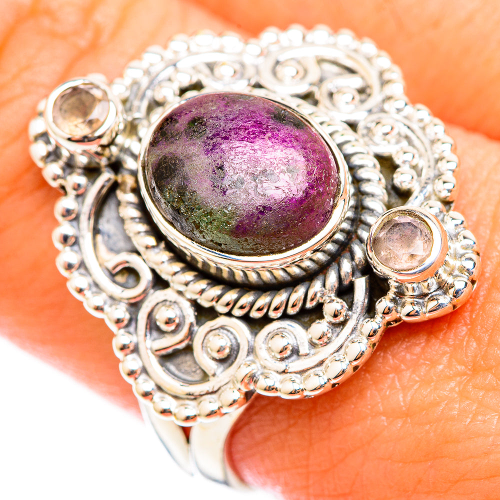 Ruby Zoisite Rings handcrafted by Anasilvercos - RING118354