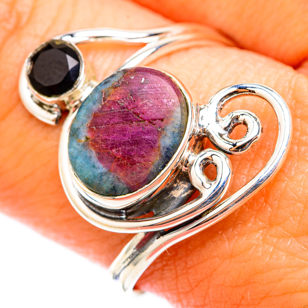 Ruby Fuchsite Rings handcrafted by Anasilvercos - RING118355