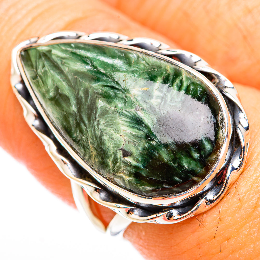 Seraphinite Rings handcrafted by Anasilvercos - RING118362