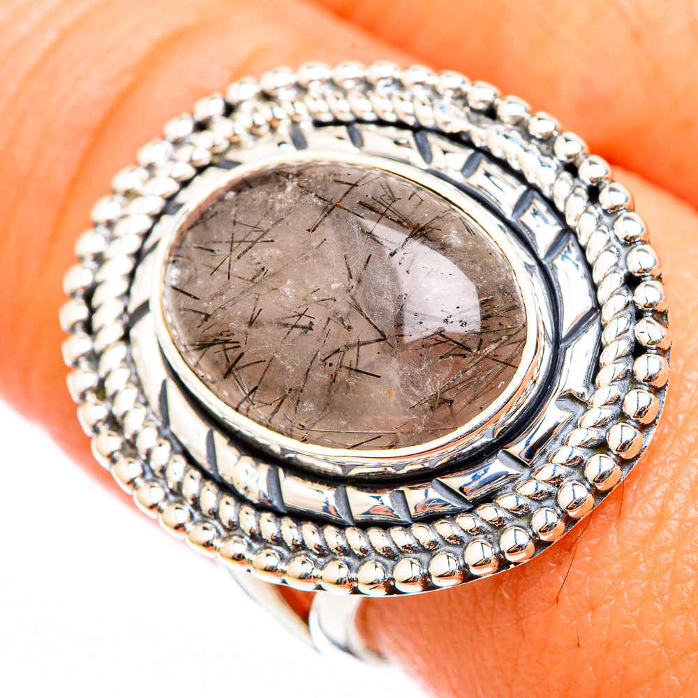 Tourmalinated Quartz Rings handcrafted by Anasilvercos - RING118368