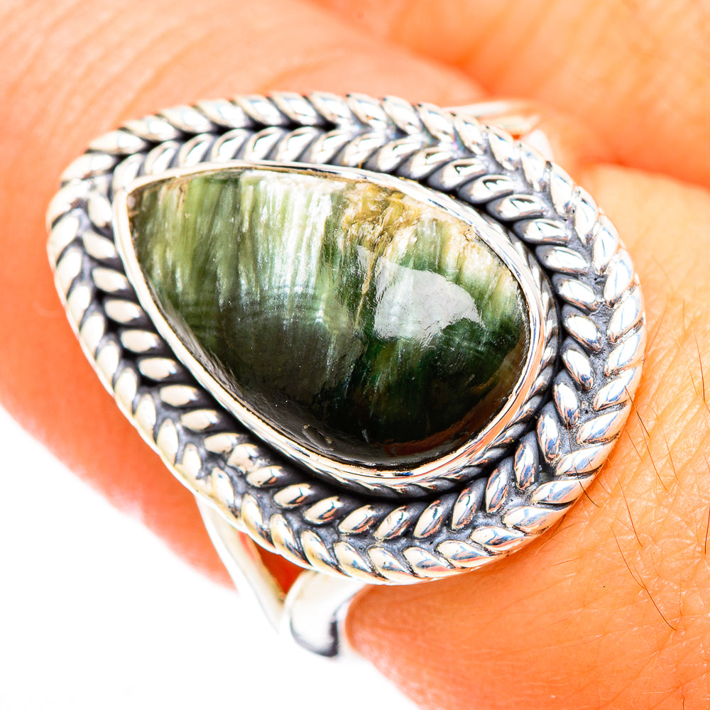 Seraphinite Rings handcrafted by Anasilvercos - RING118381