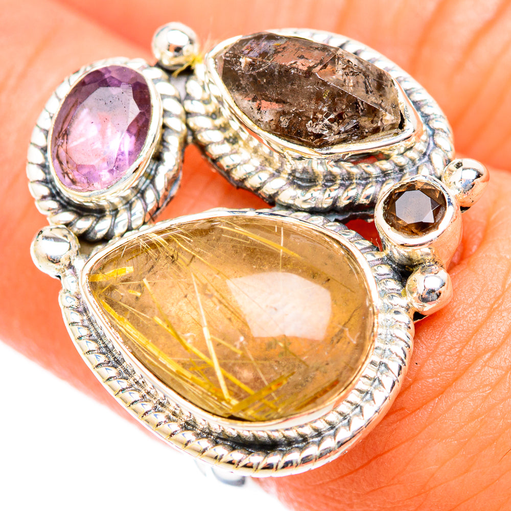 Rutilated Quartz Rings handcrafted by Anasilvercos - RING118388