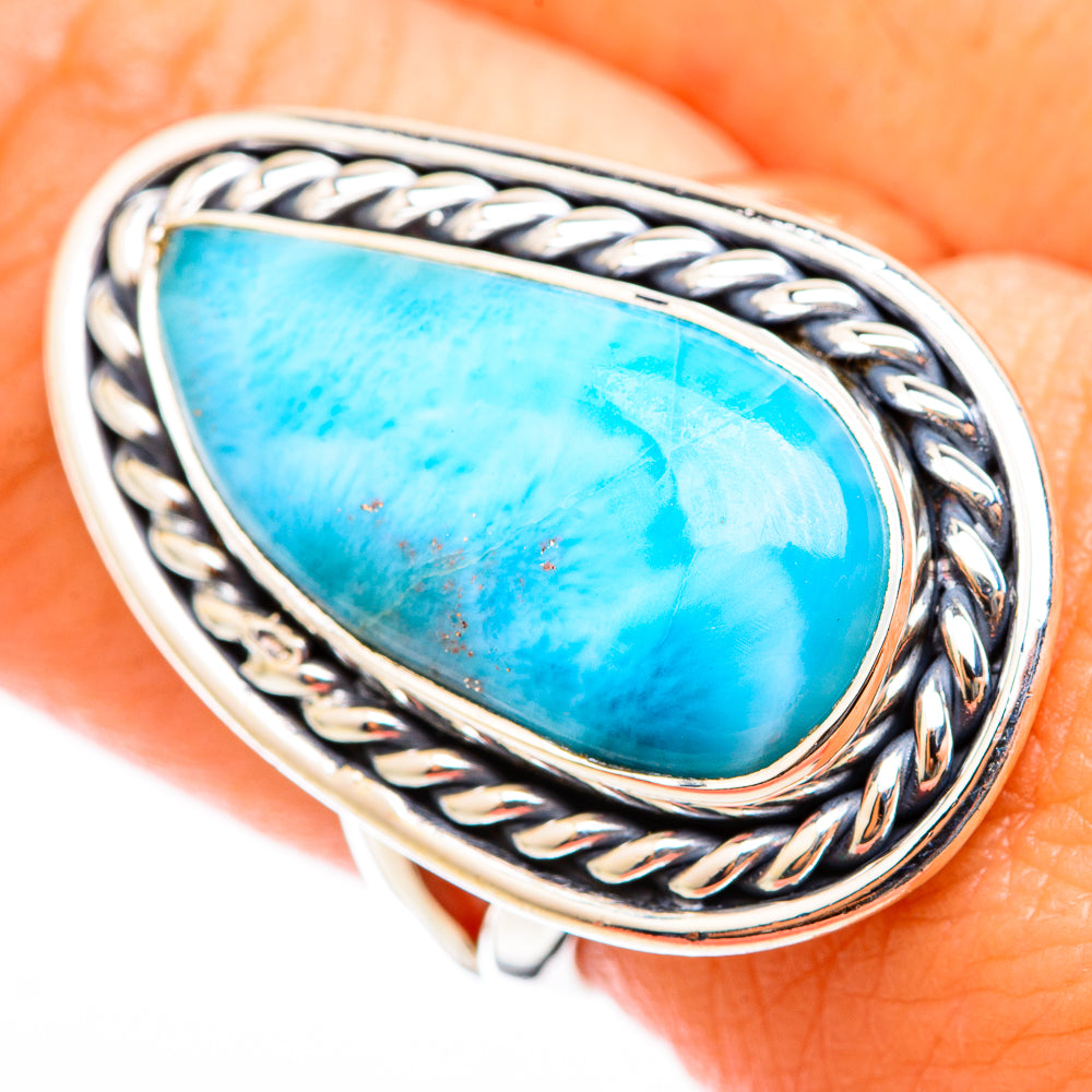 Larimar Rings handcrafted by Anasilvercos - RING118397