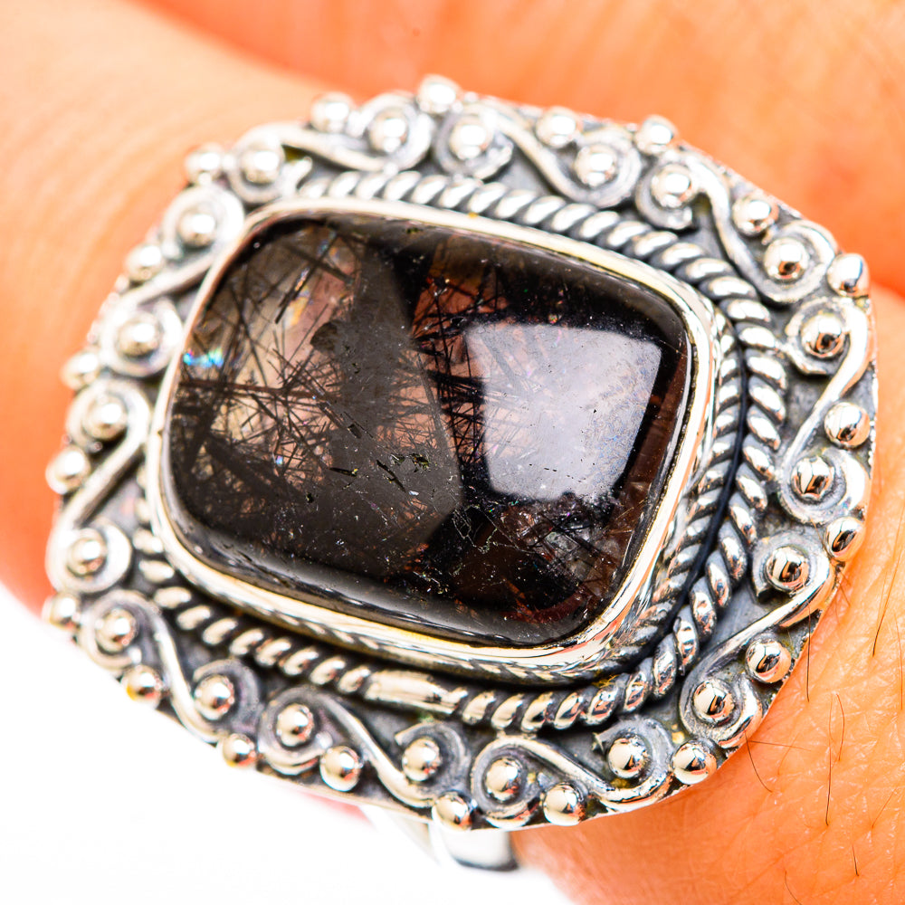 Tourmalinated Quartz Rings handcrafted by Anasilvercos - RING118408