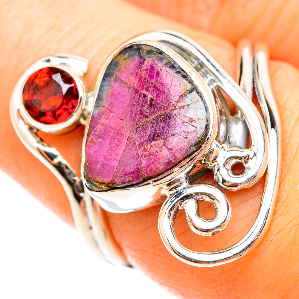 Ruby Fuchsite Rings handcrafted by Anasilvercos - RING118413