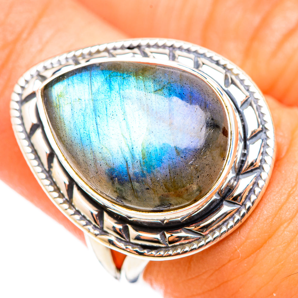 Labradorite Rings handcrafted by Anasilvercos - RING118416