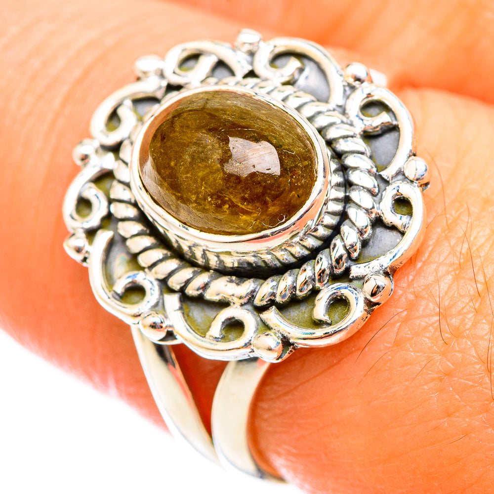 Green Tourmaline Rings handcrafted by Anasilvercos - RING118439